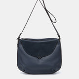 Blue leather and suede shoulder bag
