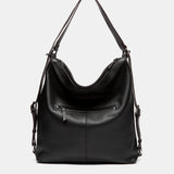 Bolso multifuncional en piel negra