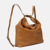 Multifunctional bag in cognac leather