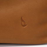 Multifunctional bag in cognac leather