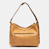 Bandolera en piel cognac
