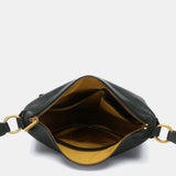 Bandolera en piel verde