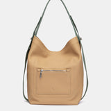 Camel leather shoulder bag