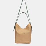 Camel leather shoulder bag