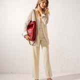 Umhängetasche aus rotem Leder