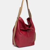 Umhängetasche aus rotem Leder