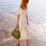 Bolso de mano en piel verde