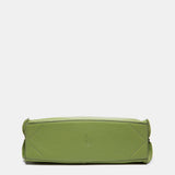 Bolso de mano en piel verde