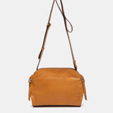 Bandolera en piel cognac