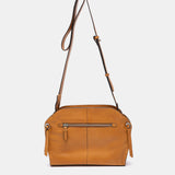 Bandolera en piel cognac