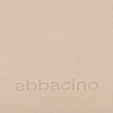 Bolso de hombro en piel y serraje beige