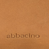 Bandolera en piel y serraje cognac