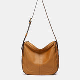 Cognac leather shoulder bag