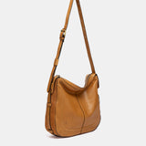 Cognac leather shoulder bag