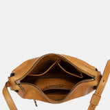 Cognac leather shoulder bag
