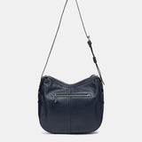 Blue leather shoulder bag