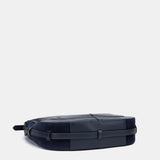 Blue leather shoulder bag