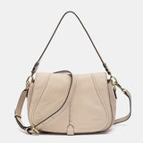 Bandolera en piel beige