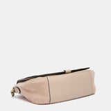 Bandolera en piel beige