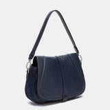 Bandolera en piel azul