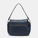 Bandolera en piel azul