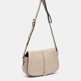 Bandolera en piel beige