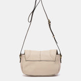 Bandolera en piel beige