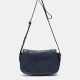 Bandolera en piel azul