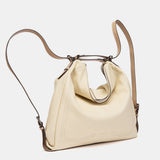 Beige leather multifunctional bag