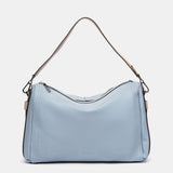 Light blue leather shoulder bag
