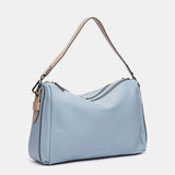 Light blue leather shoulder bag