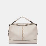 Bandolera en piel beige