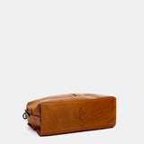 Bandolera en piel cognac