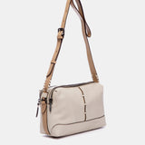 Bandolera pequeña en piel beige