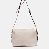 Bandolera pequeña en piel beige