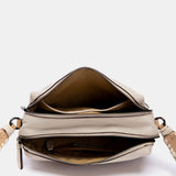 Bandolera pequeña en piel beige