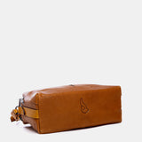 Bandolera pequeña en piel cognac