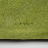 Bolso de hombro en piel y serraje verde