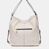 Bolso multifuncional en piel beige