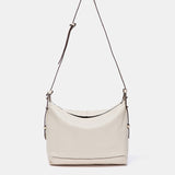 Bandolera grande en piel beige