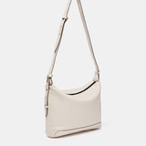 Bandolera grande en piel beige