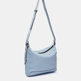 Bandolera grande en piel azul claro