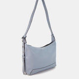 Borsa a tracolla in pelle azzurra