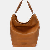 Umhängetasche aus cognacfarbenem Leder