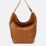 Umhängetasche aus cognacfarbenem Leder