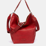 Umhängetasche aus rotem Leder