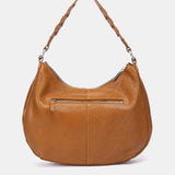 Kleine Umhängetasche aus cognacfarbenem Leder