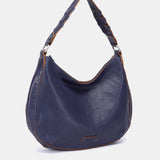 Bolso de hombro pequeño en piel azul