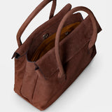 Handtasche aus braunem Leder.