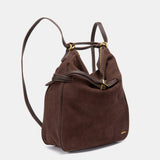 Bolso multifuncional en serraje marrón